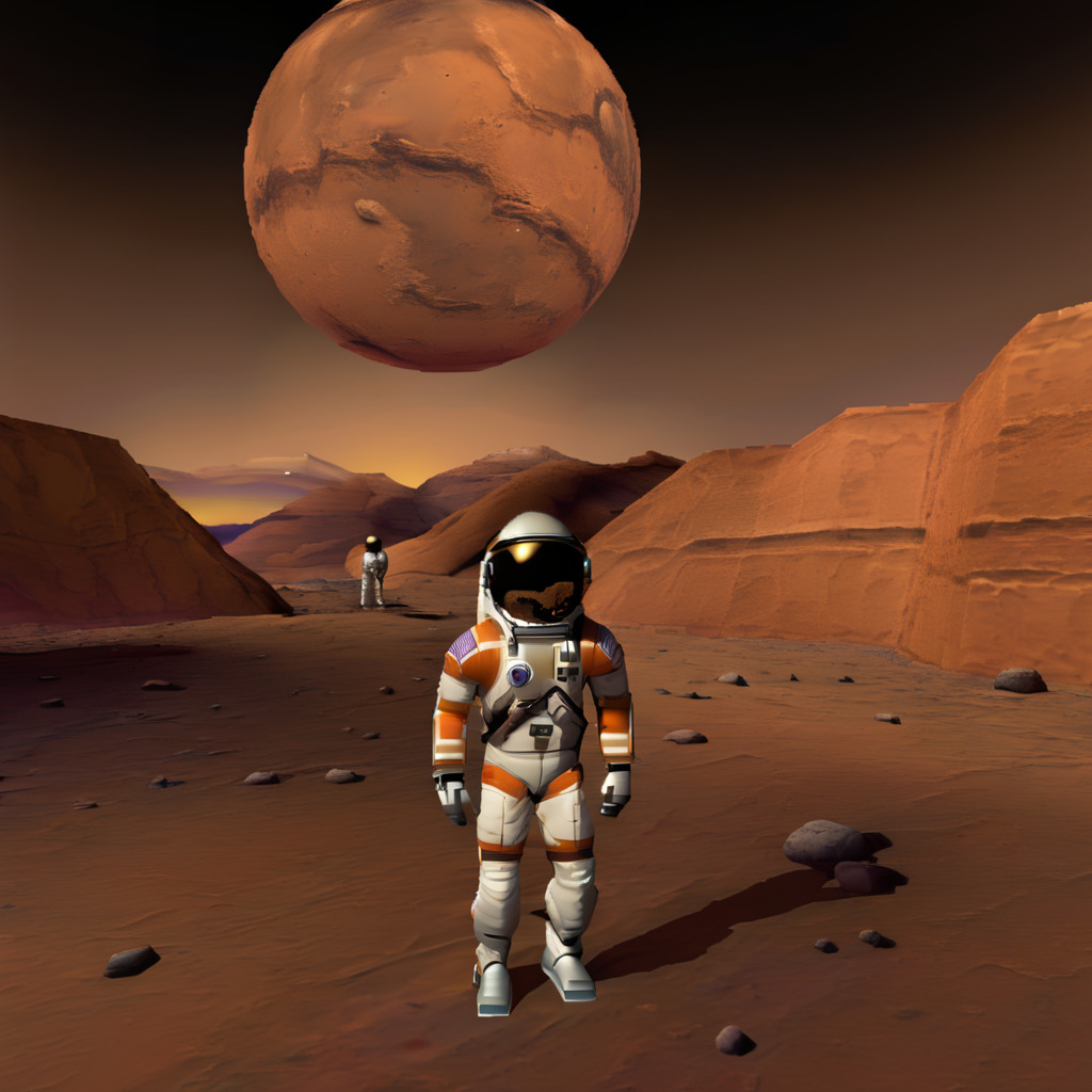 Astronaut on mars