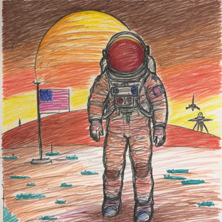 Astronaut on mars