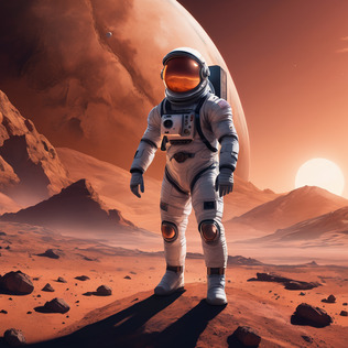 Astronaut on mars