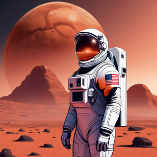 Astronaut on mars