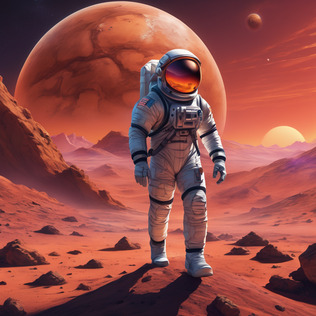 Astronaut on mars