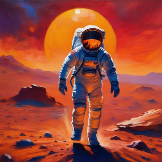 Astronaut on mars