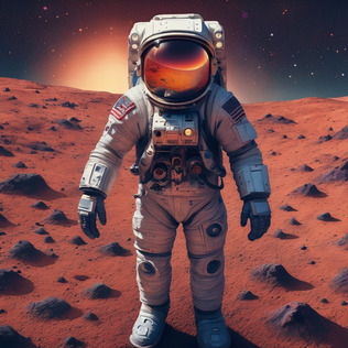 Astronaut on mars