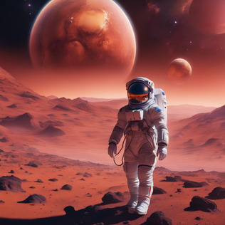 Astronaut on mars